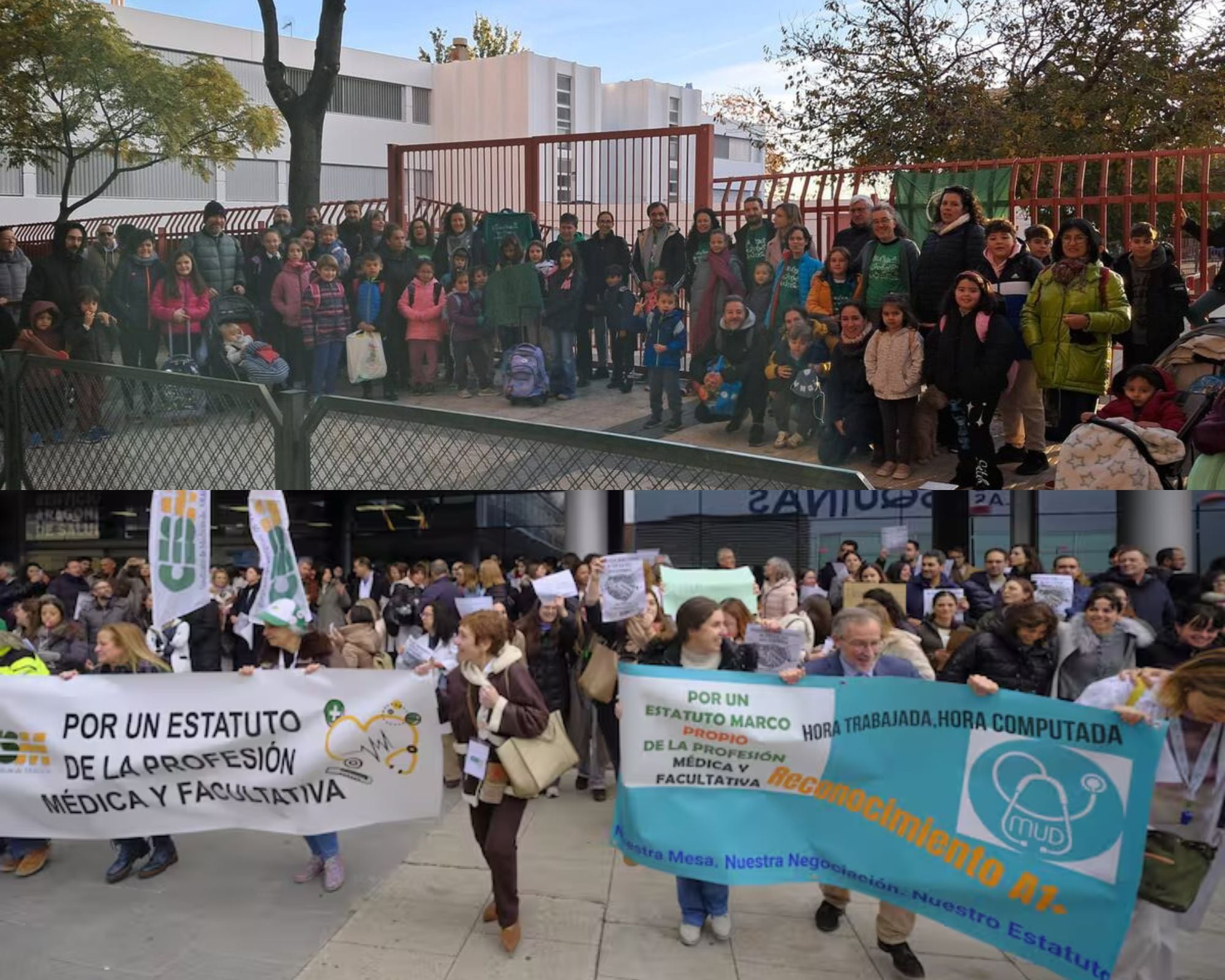 Protestas educativas y sanitarias en Aragón