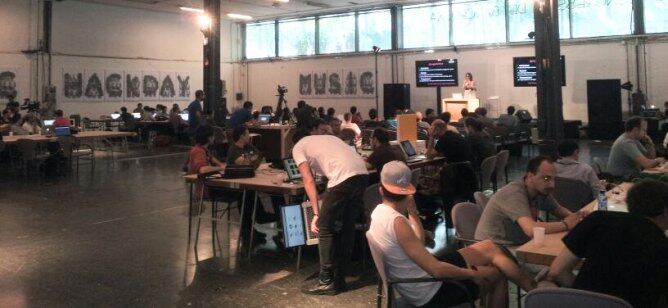 Una imagen del  Music Hack Day, dentro del Sónar 2013