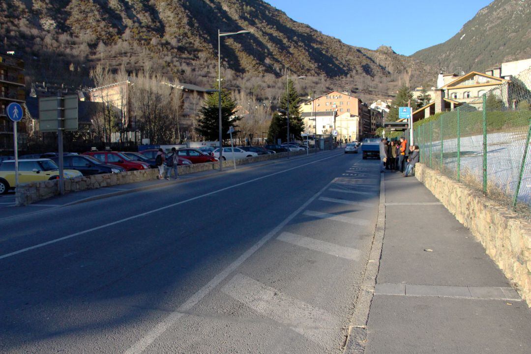 Tram de l'avinguda Joan Martí que dilluns quedarà afectada per les obres de remodelació.