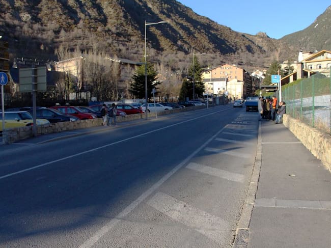 Tram de l'avinguda Joan Martí que dilluns quedarà afectada per les obres de remodelació.
