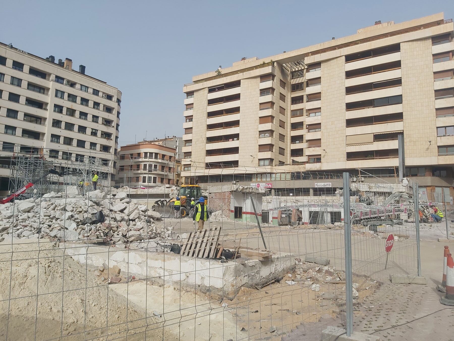 Imatge de les obres de la Rosaleda