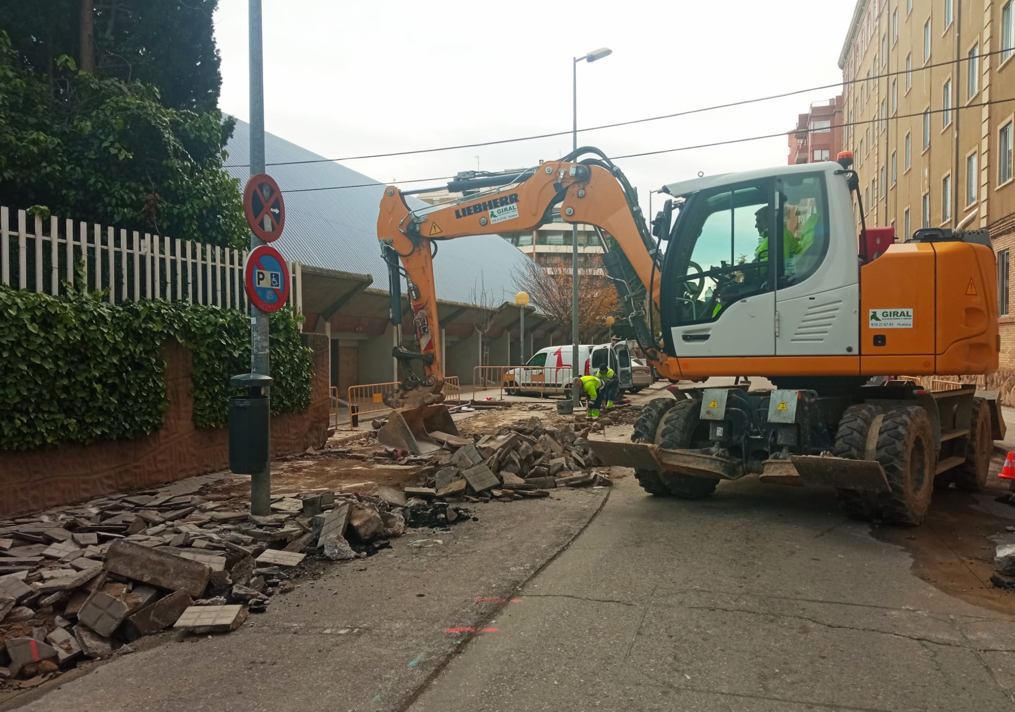 Obras en la calle San Jorge de Huesca