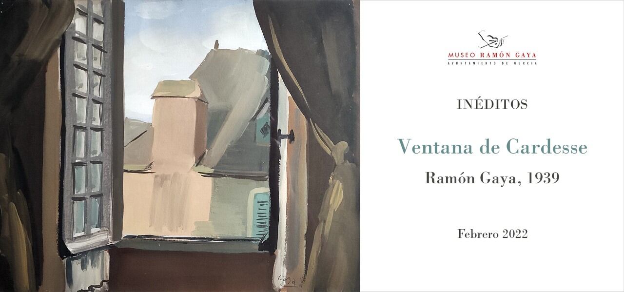 Cartel de presentación de la obra 'Ventana de Cardesse' de Ramón Gaya