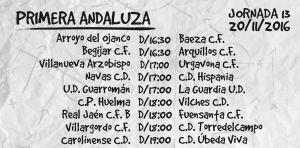 Partidos de la jornada 13 de la Primera Andaluza.