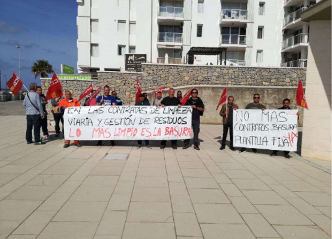 Imagen de archivo de una protesta de los trabajadores del servicio de limpieza