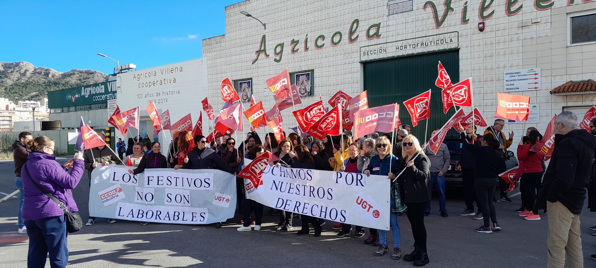 Momento de la protesta