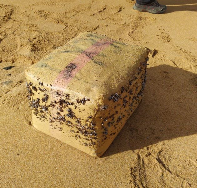 El fardo de hachís encontrado en La Graciosa.