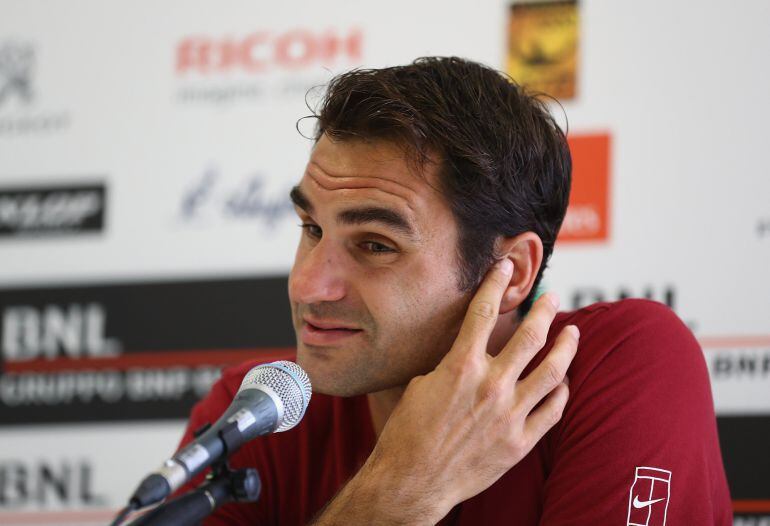 Roger Federer, durante una rueda de prensa