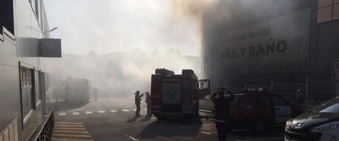 Imagen de la nave afectada por el fuego