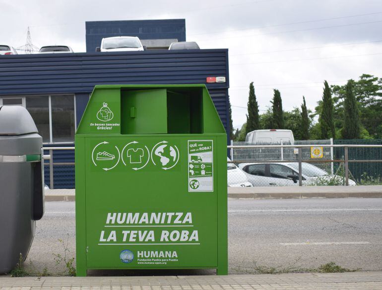 Un contenidor de la Fundació Humana