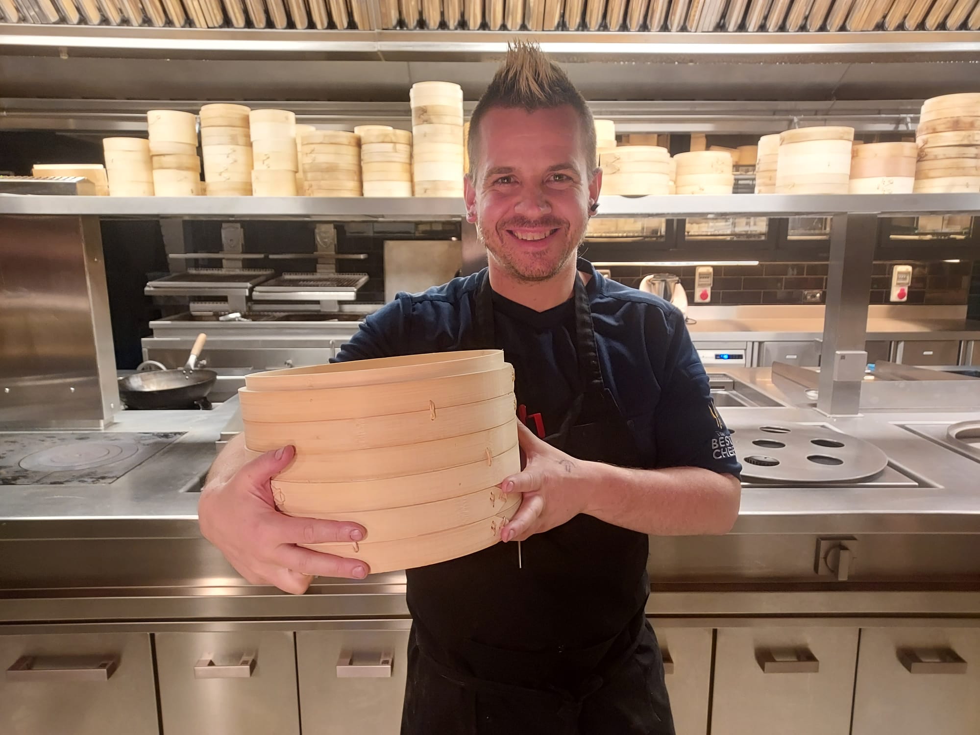 David Muñoz, en la cocina de Ravioxo.