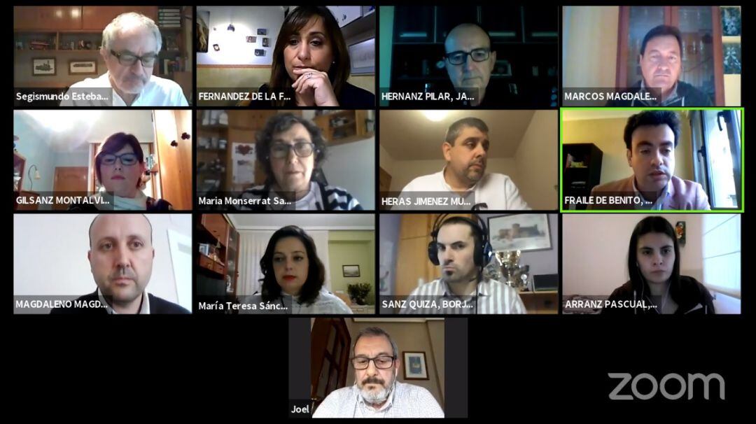 Sesión de pleno del Ayuntamiento de Cuéllar celebrada de forma telemática