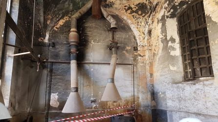 Obras de restauración en la antigua Fábrica de Artillería