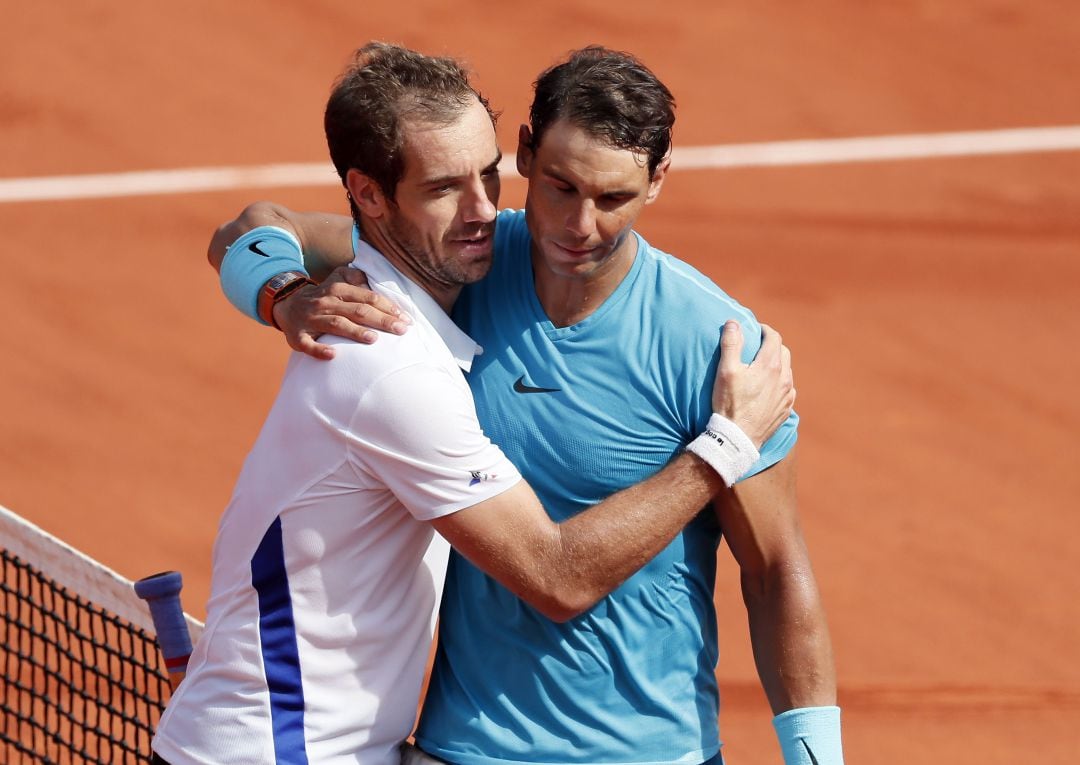 Richard Gasquet y Rafa Nadal en uno de sus enfrentamientos,