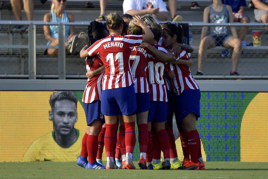 El Atlético de Madrid celebra un gol