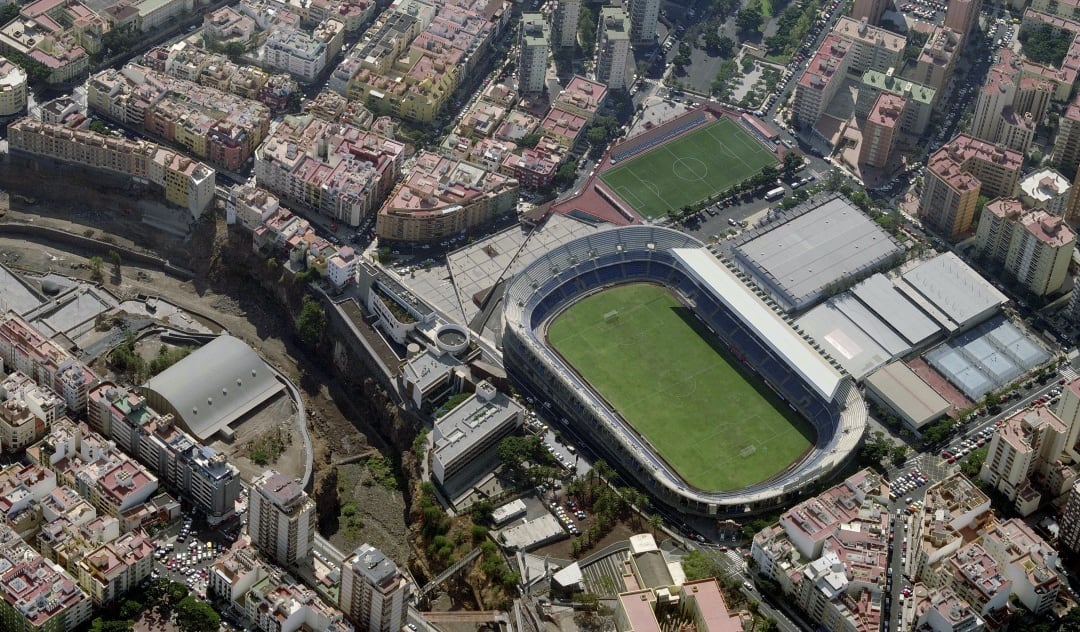 El Heliodoro Rodríguez López, estadio del CD Tenerife, no recibirá a más público hasta finalizar la temporada según los planes de su presidente Miguel Concepción