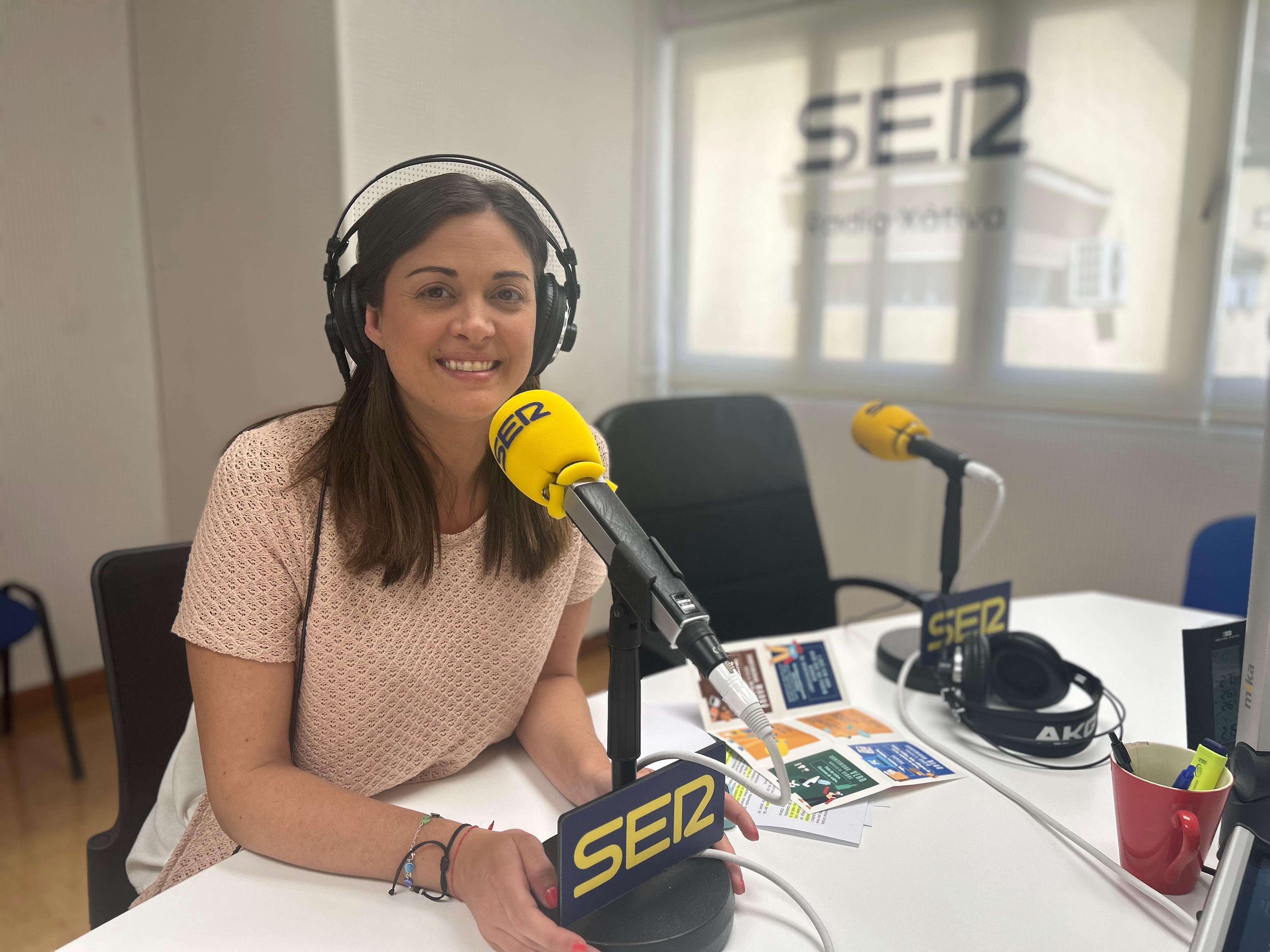 Maria Beltrán en Radio Xàtiva. Fuente: Radio Xàtiva Cadena SER