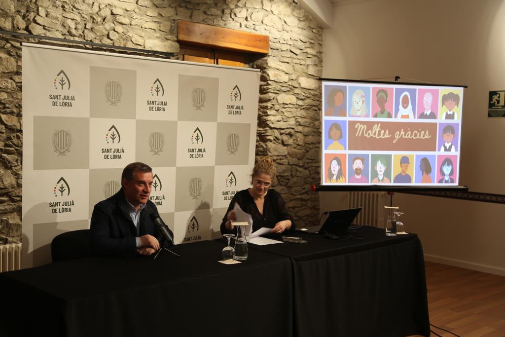 Un moment de la reunió de poble d'aquest dimarts a Sant Julià de Lòria per presentar els resultats del segon procés participatiu.