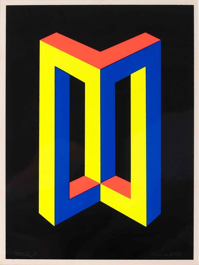 Sin título, 1969.Serigrafía sobre papel. Colección de José María Yturralde.