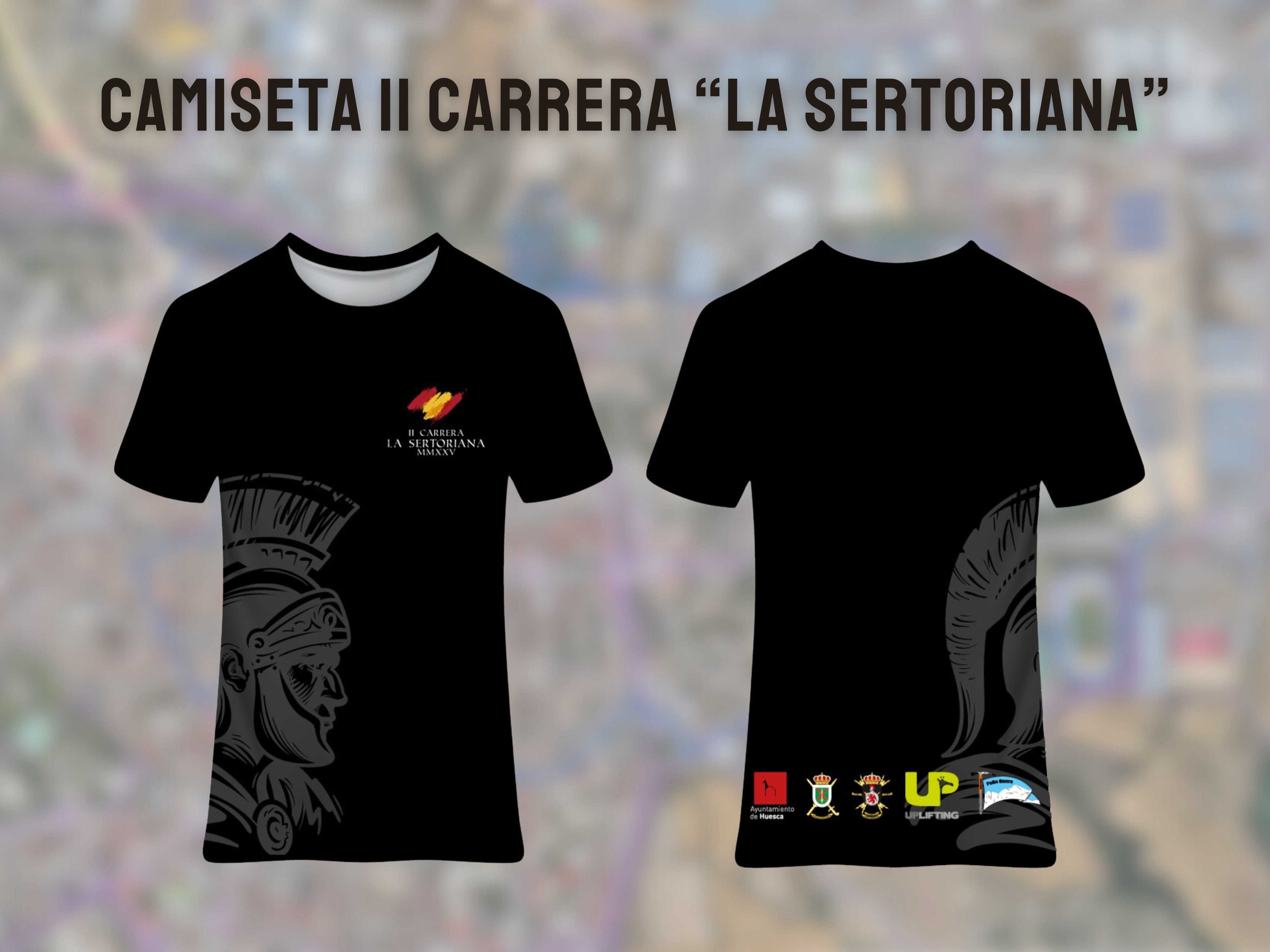Camiseta conmemorativa de la II Carrera La Sertoriana en Huesca