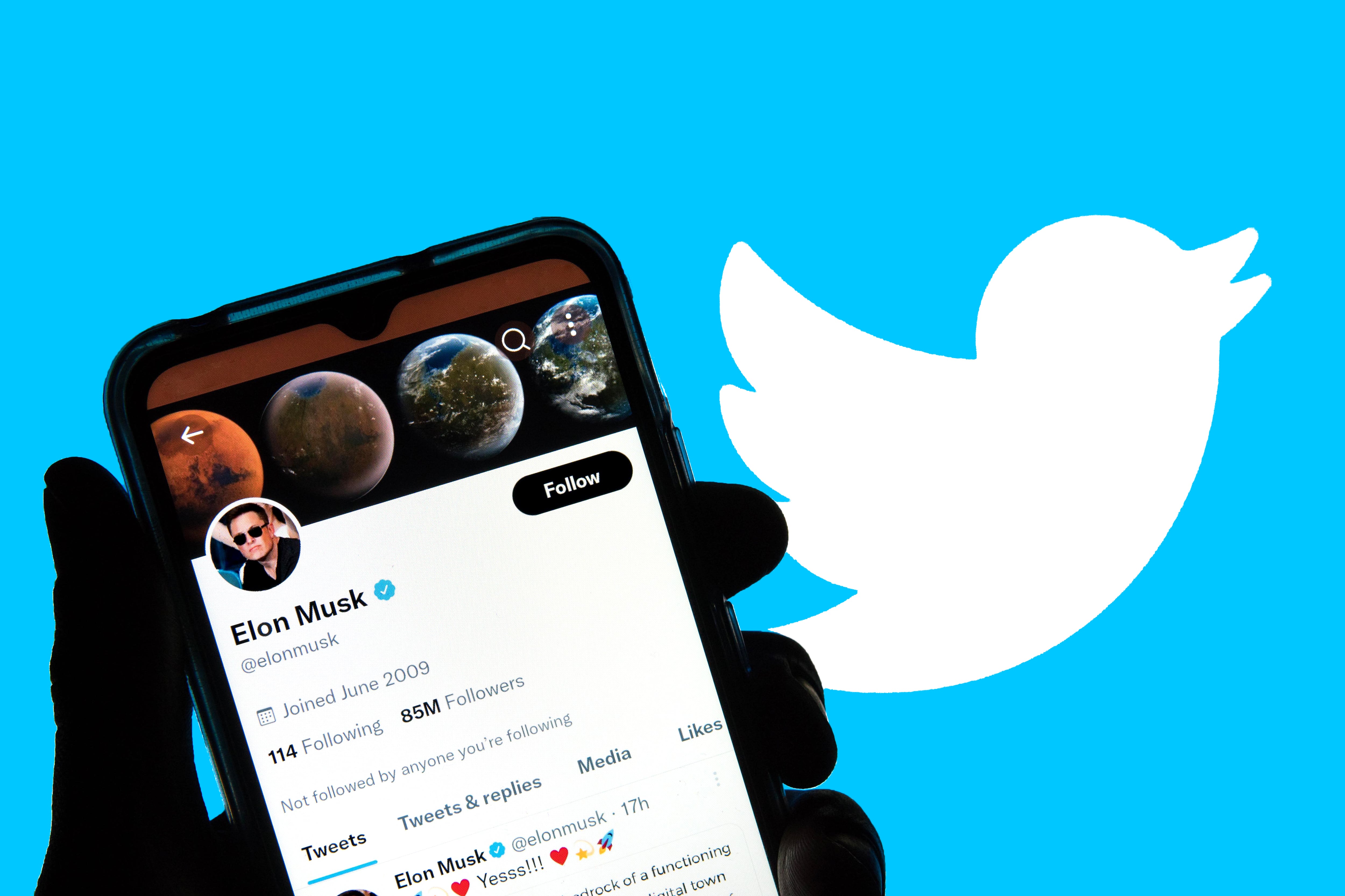 Perfil de Elon Musk en Twitter.