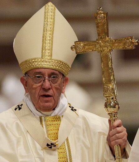 El Papa Francisco durante la misa del 800 aniversario de la orden de los Dominicos celebrada en la Basílica de San Pedro.