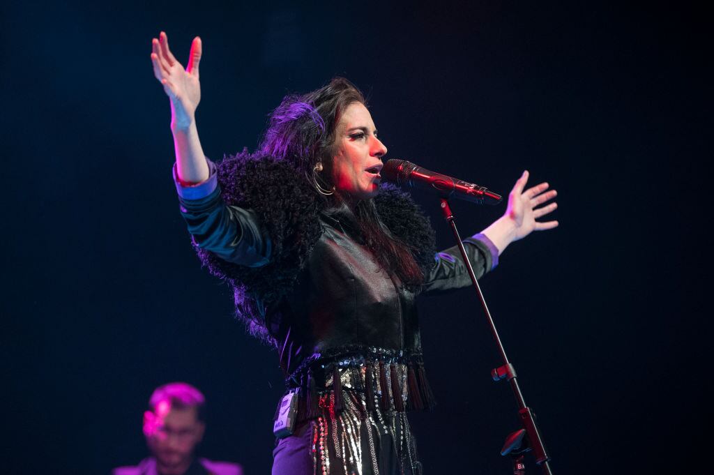 María Pelae, durante un concierto en Barcelona.