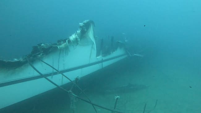 Imagen del barco hundido