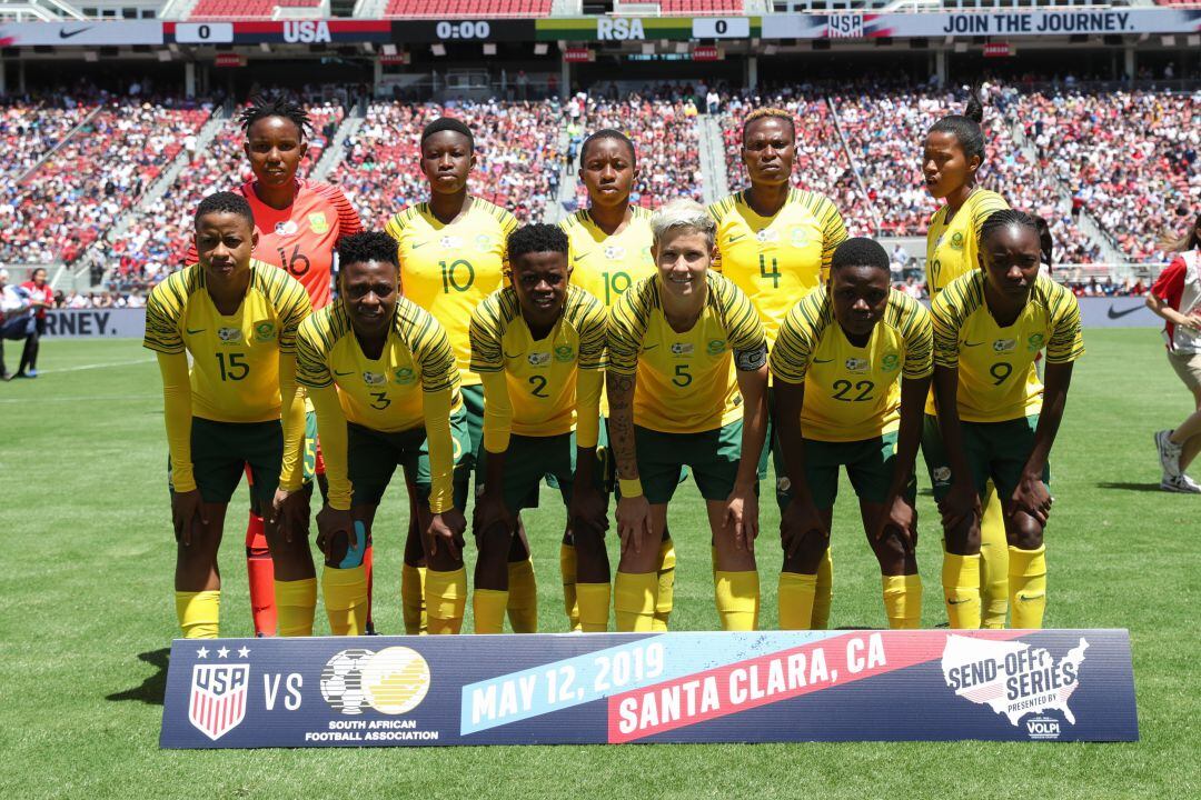 La selección sudafricana de fútbol en un amistoso del pasado mes de mayo ante Estados Unidos