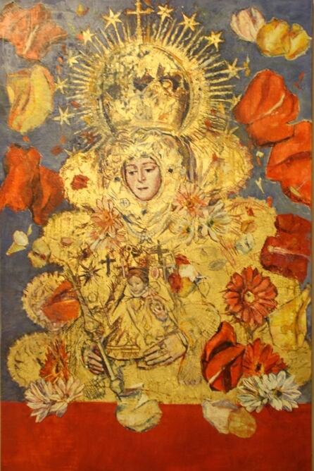 Detalle del cartel realizado por Cristina Ybarra para la Romería del Rocío 2014.