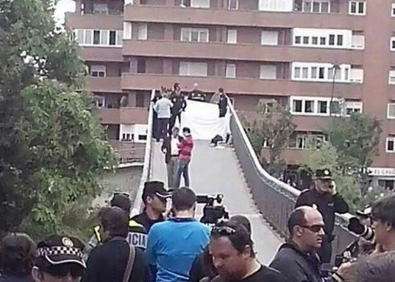 Pasarela en la que fue abatida a tiros la presidenta de la Diputación de León