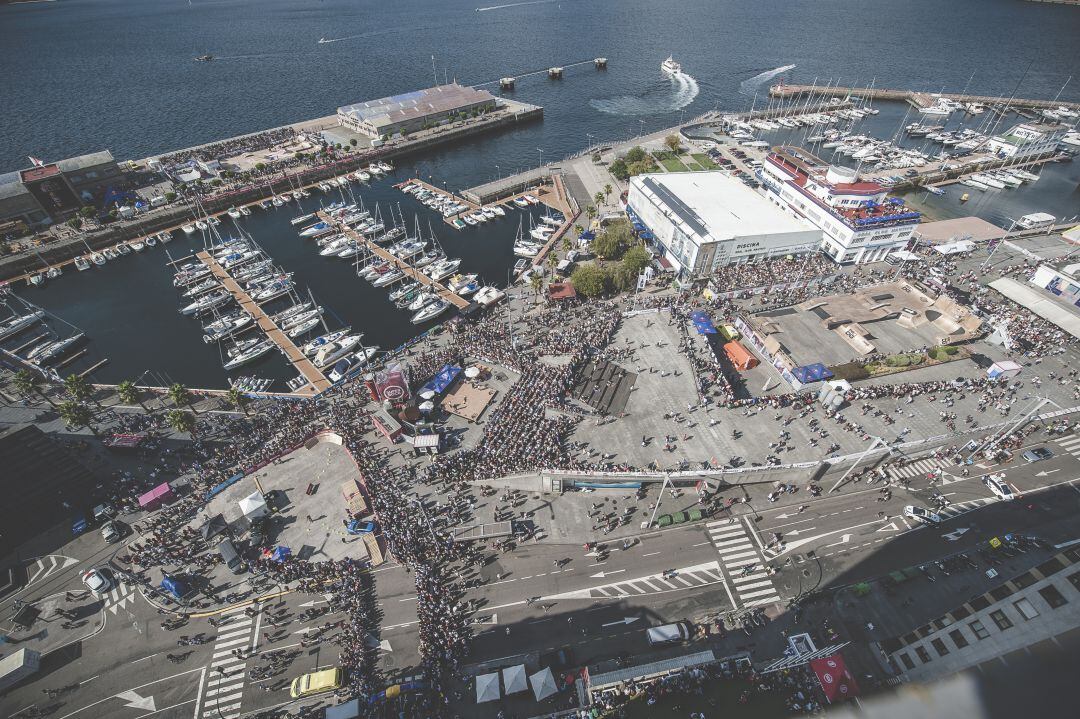 Vista aérea de la celebración del Festival en Vigo