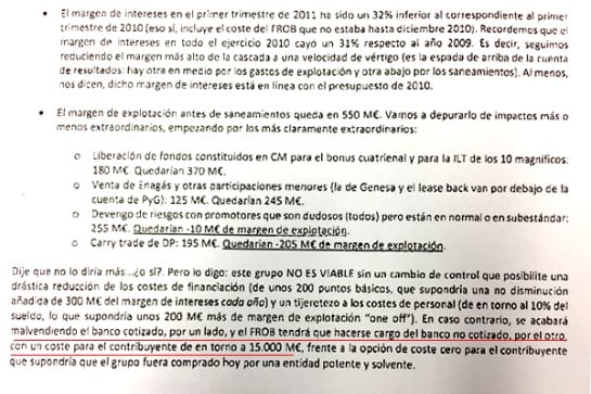 Un extracto de los correos remitidos por el inspector jefe del Banco de España, José Antonio Causas, al caso &#039;Bankia&#039; que se instruye en la Audiencia Nacional, a los que ha tenido acceso la Cadena SER.