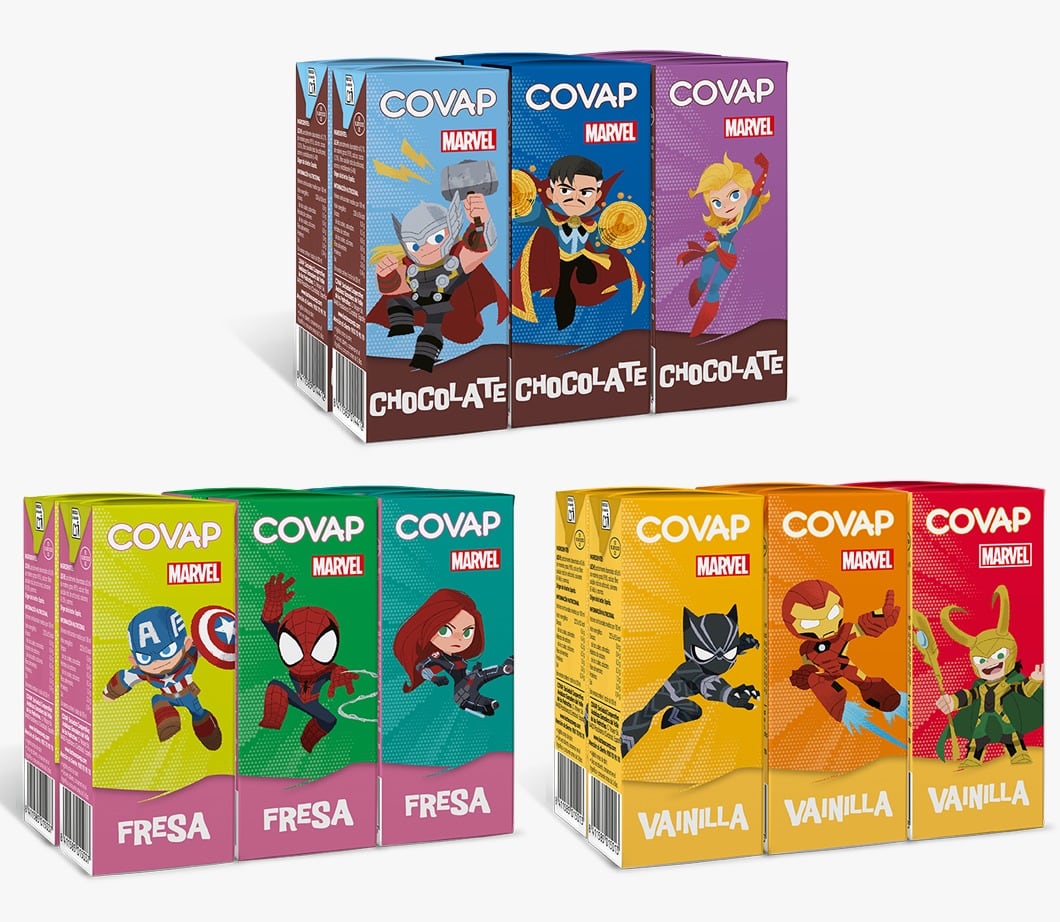 Campaña de Covap con personajes de MARVEL