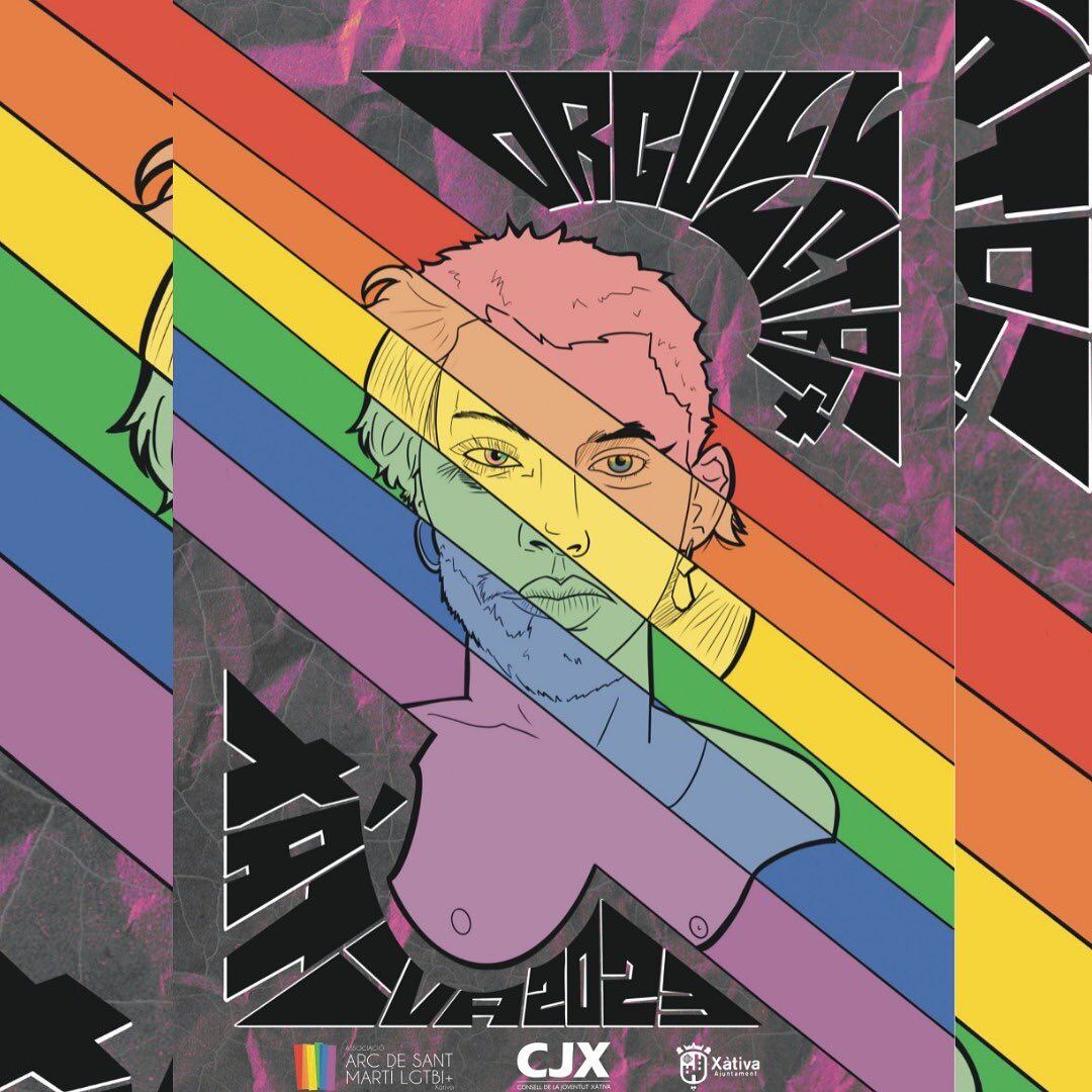 Cartel del día del Orgullo LGTBIQ+ en Xàtiva