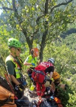 Rescate realizado por la Guardia Civil y el 061