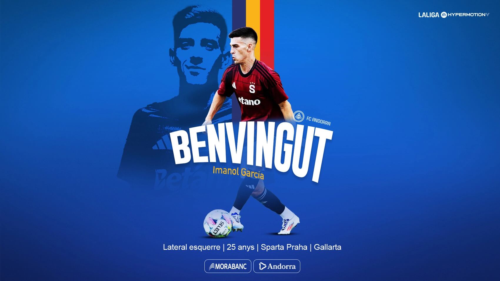 Imanol Garcia te 25 anys i arriba cedit de l&#039;Sparta de Praga