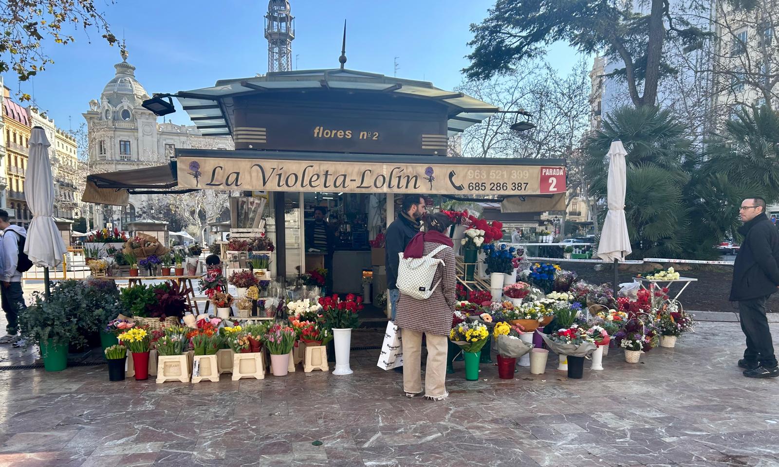 Casetas de flores de la plaza del Ayuntamiento de València