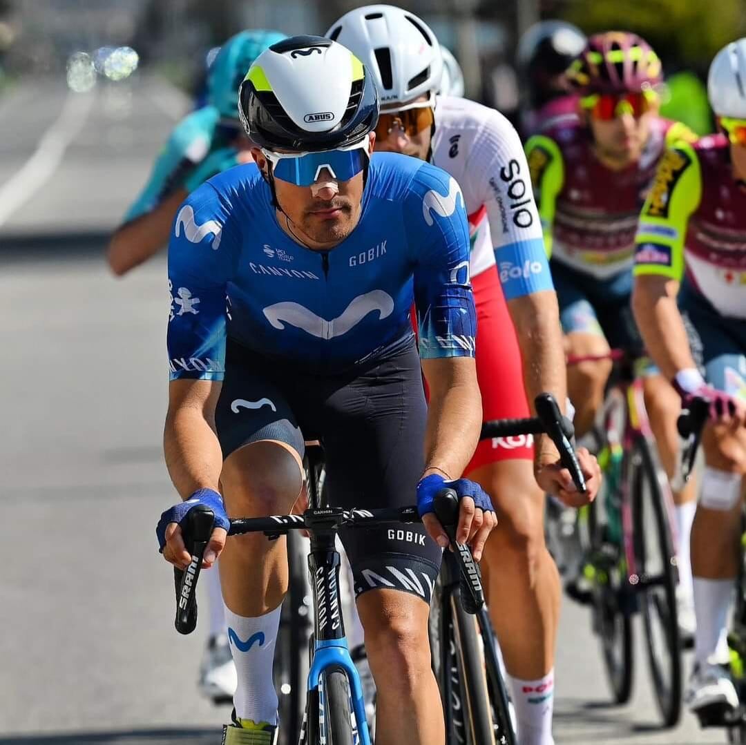 Sergio Samitier participa desde este lunes en el Tour de los Alpes. Foto: Movistar Team