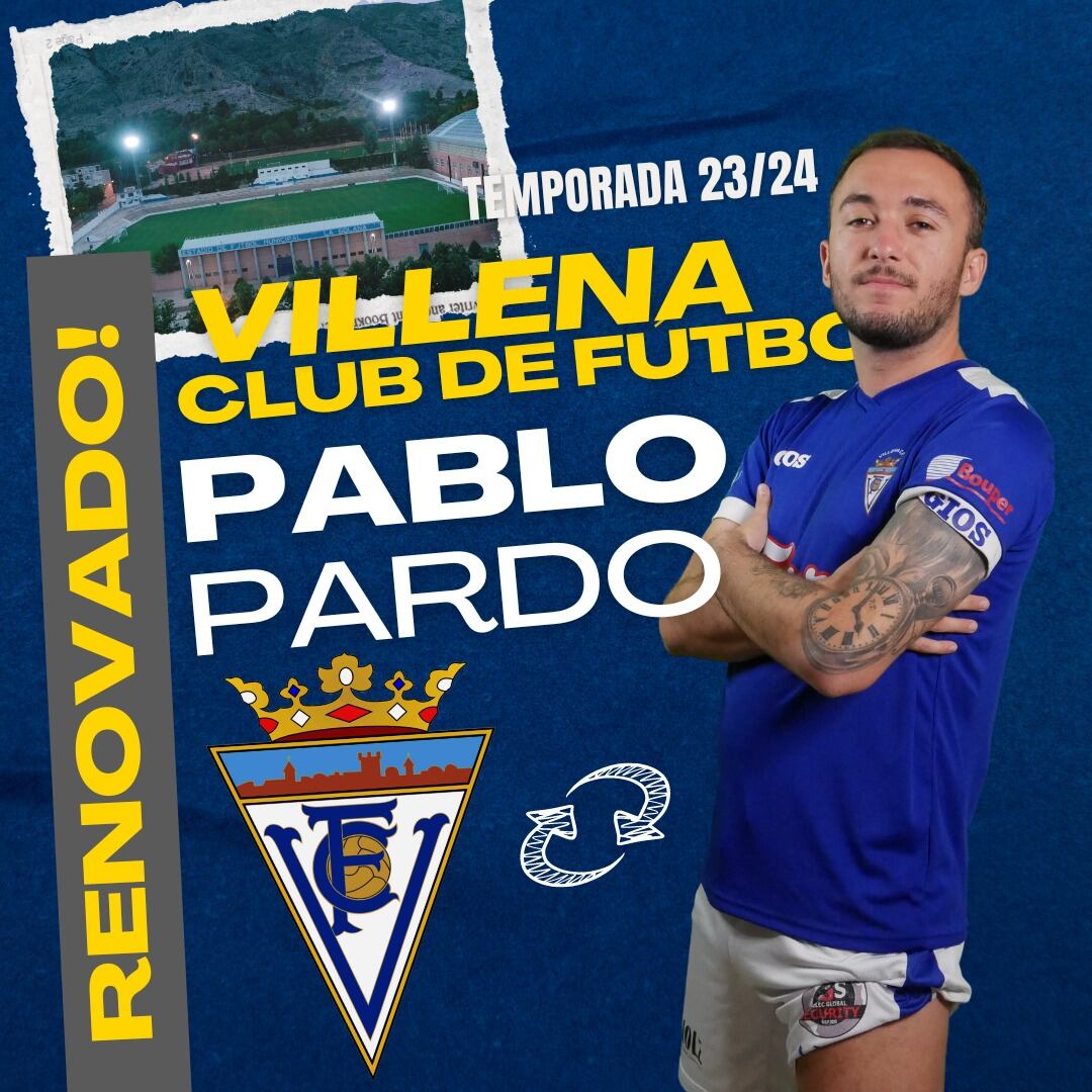 Pablo Pardo, renovado por el Villena CF