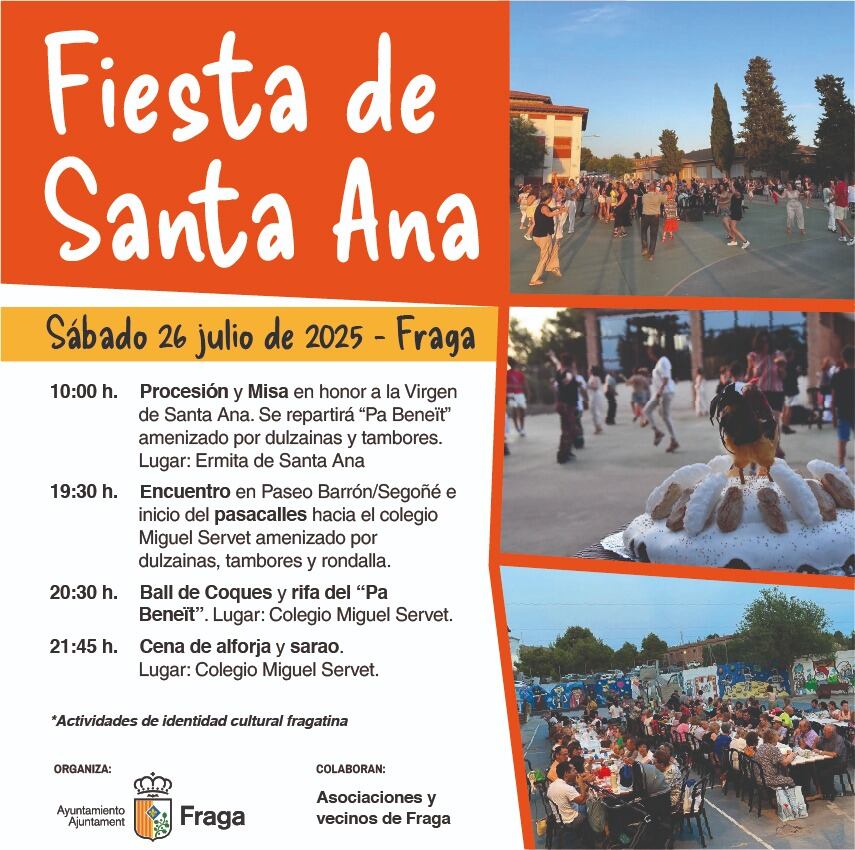 Programación Fiesta de Santa Ana (Fraga).
