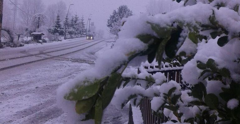 Gruixos de neu recollits a Escaló, al Pallars Sobirà, la tarda del divendres