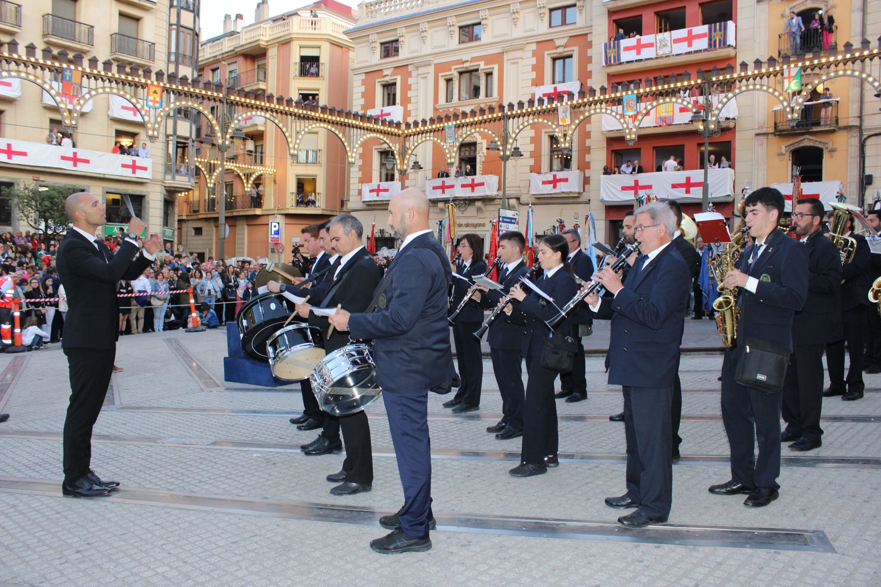 Una de las bandas que ha participado en la Fiesta del Pasodoble de Alcoy.