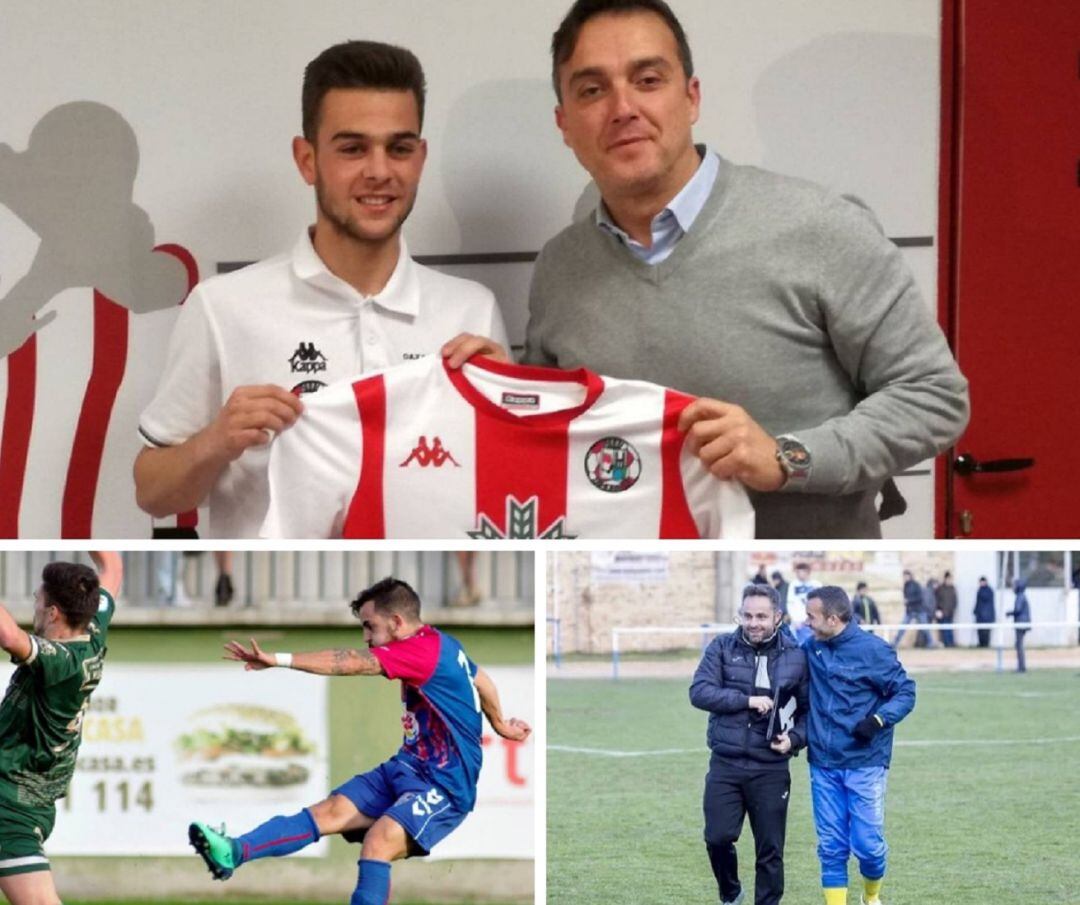 David López (arriba), Kike Martín (abajo i.) y Nacho Lobera.