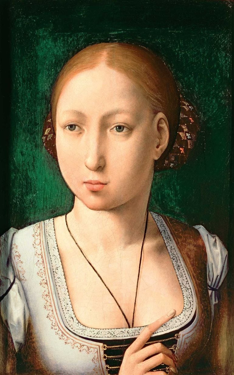 Retrato de Juana I de Castilla con motivo del enlace entre Juana y Felipe. 1496-1500. Museo de Historia del Arte, Viena.