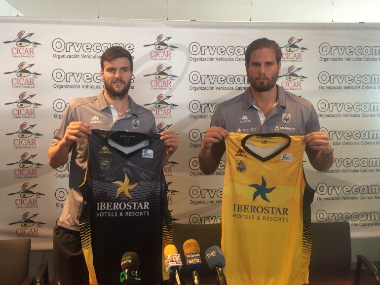 Borgris y Doornekamp, en su presentación con el Iberostar Tenerife