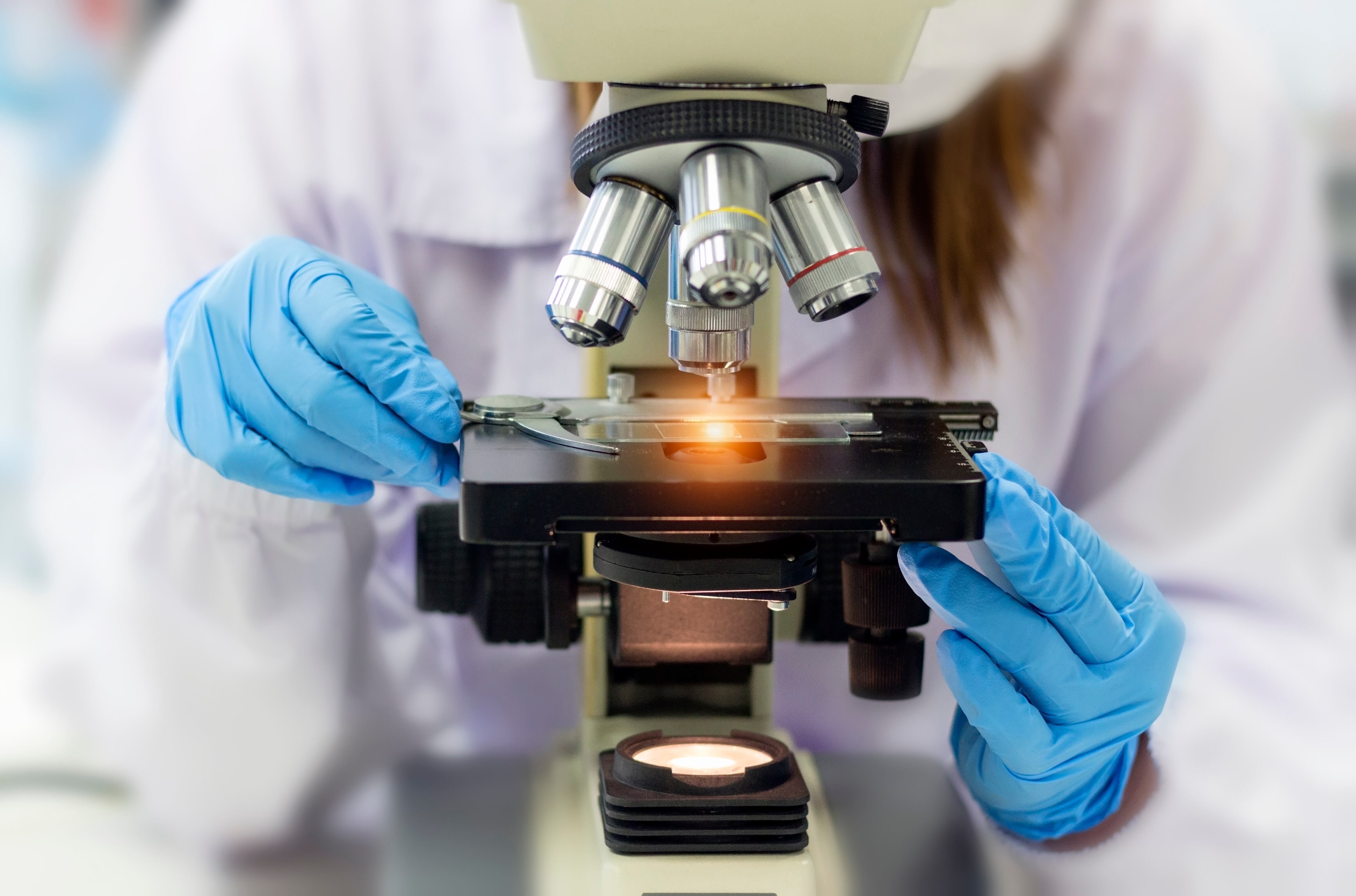 Science concept; Experimental scientists in chemical laboratory. Development and scientific research in laboratory