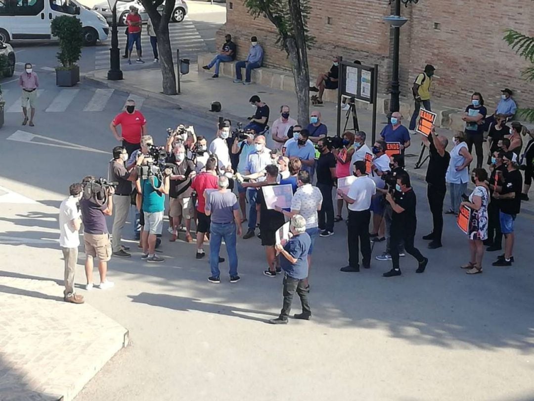 Imagen de archivo de una protesta de los hosteleros, el pasado verano