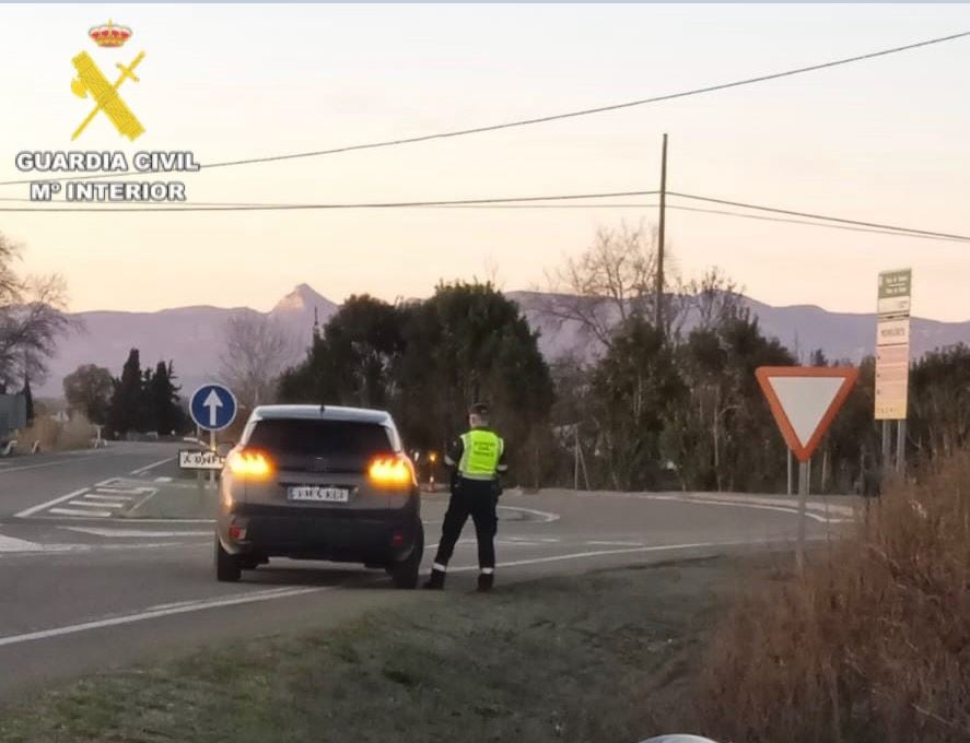 Uno de los controles en los que se detectó al coche con exceso de velocidad