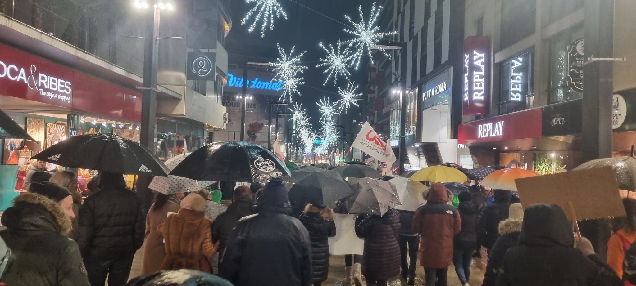Punxa la manifestació convocada per l'USd'A contra el context sociopolític
